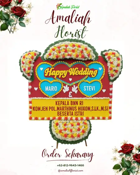 Papan Bunga Pernikahan Punggaloba